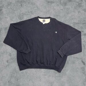 Vintage Navy Blue Champion Crew Sweatshirt Size XXL